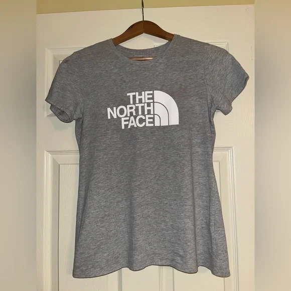 Women’s Small Standard Fit North Face Grey & White TShirt - Picture 3 of 12
